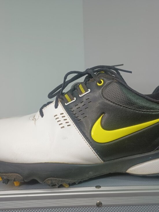 Nike Air Rival III 3 Golf Shoes Size 11.5 White Black Yellow Spiked Pre-owned main image 15